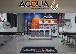 Fachada da Acqua Lavanderia Palmares com tapete da marca na entrada
